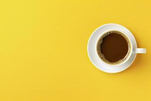 AI generated Good morning hot coffee. AI Generated photo