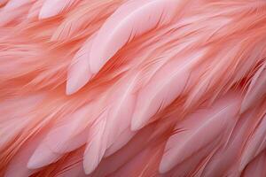 AI generated Flamingo Feather background. AI Generated photo