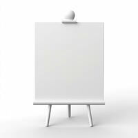 AI generated blank whiteboard on the wall. Generative AI photo