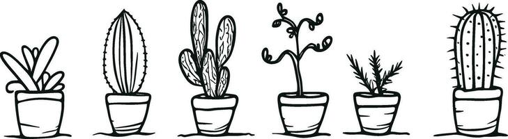 Indoor Plants line art icon design template vector illustration. AI generated illustration.