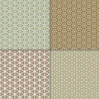 Four geometric seamless patterns. Can be used on textiles, wallpapers, surfaces, venue designs and as a background for cards and invitations vector