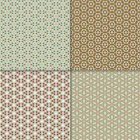 Four geometric seamless patterns. Can be used on textiles, wallpapers, surfaces, venue designs and as a background for cards and invitations vector