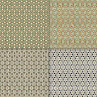 Four geometric seamless patterns. Can be used on textiles, wallpapers, surfaces, venue designs and as a background for cards and invitations vector