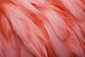 AI generated Flamingo Feather background. AI Generated photo