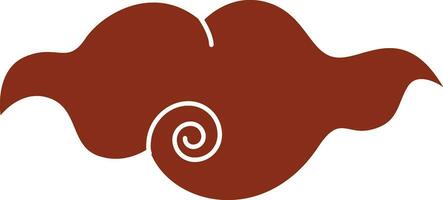 abstract doodle,Simple brown fossil icon. vector