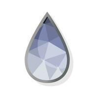 de colores brillante diamantes Roca gemas joyas . diamante icono. piedra preciosa símbolo. vector