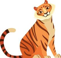 Tiger Mammal Animal Cartoon vector