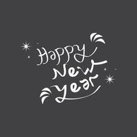 Happy New Year art design logo vector template