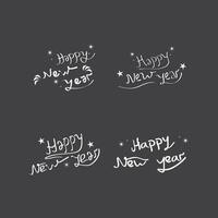 Happy New Year art design logo vector template
