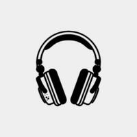 headphones vector icon on white background