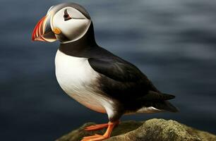 AI generated Atlantic Puffin Bird. AI Generated photo