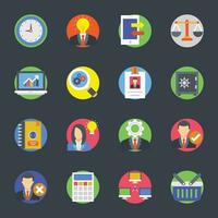Pack of Human Resources and Skills Flat Icons vector