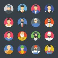 Flat Icon Set of Professions vector