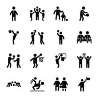 A Pack of Basketball Sports Silhouettes vector