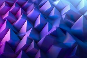 AI generated Purple Gradient Abstract Illustration. 3D triangle Background. Computer Art Design Template. AI Generative photo