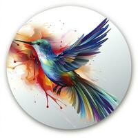 AI generated Hummingbird clipart on white background. AI Generated photo