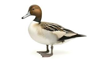 AI generated Northern pintail isolated on white background. AI Generated. photo