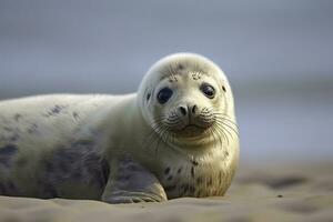 AI generated Harbor seal cub. AI Generated photo