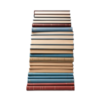 AI generated Books piled isolated on transparent background png