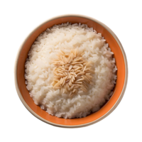 AI generated Bowl of white rice isolated on transparent background png