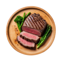 ai generiert braten Rindfleisch Steak isoliert auf transparent Hintergrund png