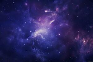 AI generated Purple Galaxy space stars in Outer Space. AI Generated photo