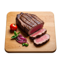 ai généré rôti du boeuf steak isolé sur transparent Contexte png