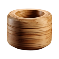 ai genererad trä- cylinder med en spiral skära isolerat på transparent bakgrund png