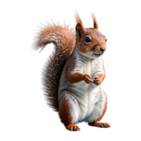 AI generated squirrel isolated on transparent background png