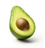 AI generated Avocado on white background. AI Generated photo