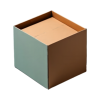 AI generated Brown box isolated on transparent background png