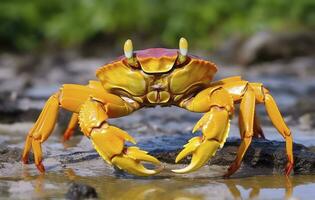 AI generated Yellow land crab. AI Generated photo