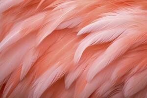 AI generated Flamingo Feather background. AI Generated photo