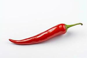 AI generated A Red chili pepper is isolated on a white background. AI Generated photo