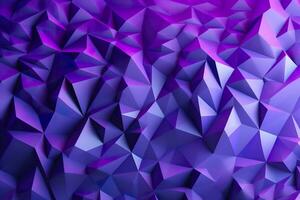 AI generated Purple Gradient Abstract Illustration. 3D triangle Background. Computer Art Design Template. AI Generative photo