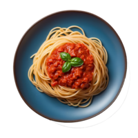 AI generated spaghetti with Spicy tomato sauce isolated on transparent background png