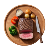 ai généré rôti du boeuf steak isolé sur transparent Contexte png