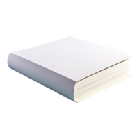 AI generated white book cover isolated on transparent background png