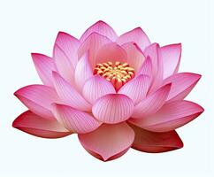 AI generated Lotus flower on white background. AI Generated photo