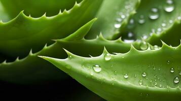 AI generated Visualizing the presentation of the plant Aloe Vera. Generative AI photo