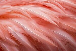 AI generated Flamingo Feather background. AI Generated photo