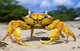 AI generated Yellow land crab. AI Generated photo