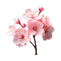 AI generated Blooming cherry blossoms isolated on transparent background png