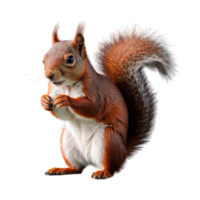 AI generated squirrel isolated on transparent background png