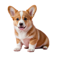 ai gerado galês corgi cachorro isolado em transparente fundo png