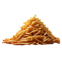 AI generated A mound of fries isolated on transparent background png