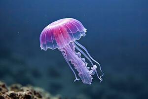 AI generated Mauve stinger purple jellyfish. AI Generated. photo