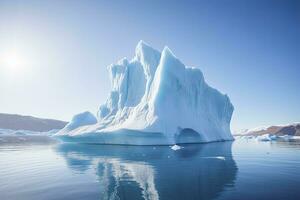 AI generated Iceberg in Greenland. AI Generated photo