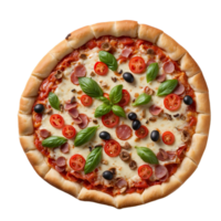 ai généré garnitures sur Pizza Pâtisserie isolé sur transparent Contexte png