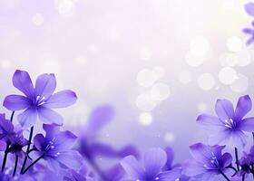 AI generated Abstract spring background with purple flowers. AI Generated photo